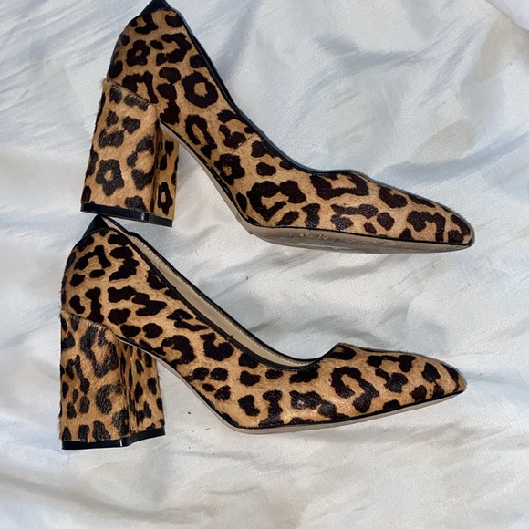 Sam Edelman Kassidy real calf fur Leopard print 6.5 - Picture 2 of 9